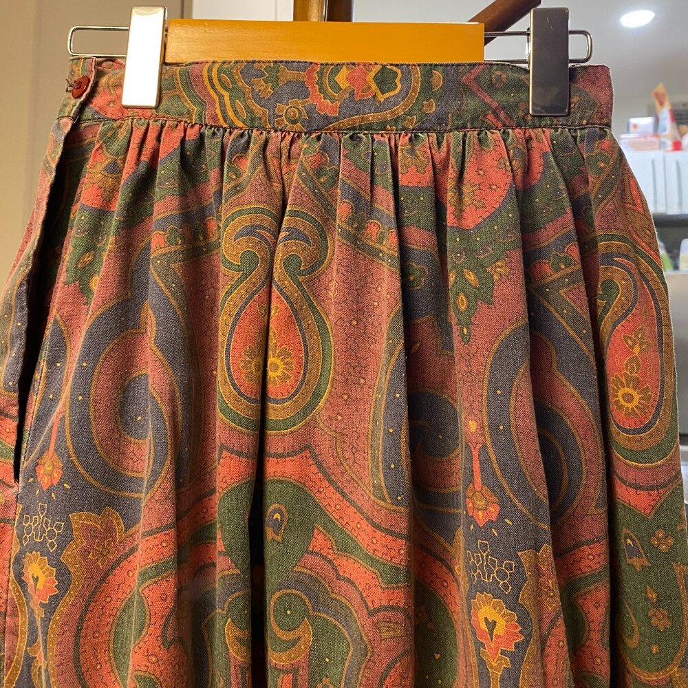 Vintage paisley Patterned Skirt by Jessica